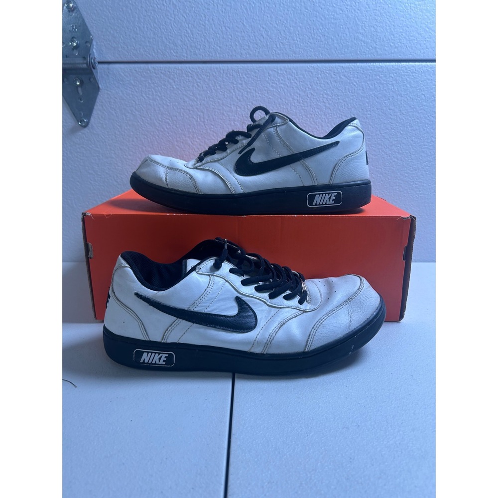 Vintage Nike Court Tradition 2 White Black Size 11 #3199